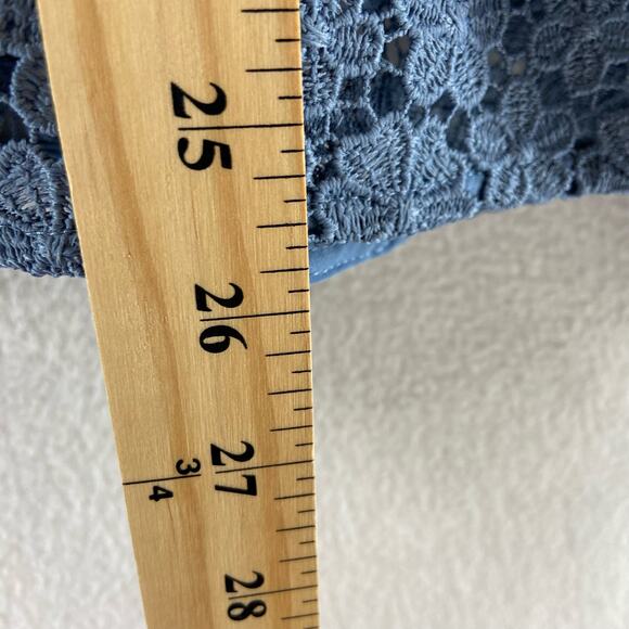 Sezane Blue Lace Blouse - Picture 5 of 8